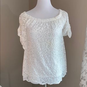 Off-white, off the shoulder, top